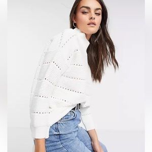 FRENCH CONNECTION Liliya Cotton Mock-Neck Sweater